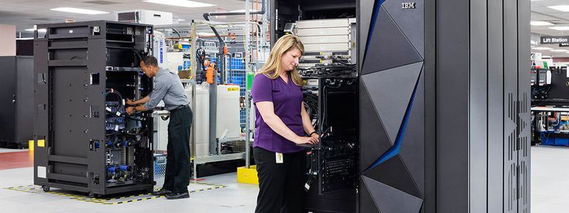 "z14" kommt, der Mainframe - neuer Chip und mehr Software -, der alle Daten verschlüsselt, der Big Data und Maschine Learning kann.