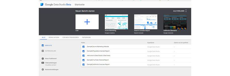 Google Data Studio erweitert die Möglichkeiten von Google Analytics.