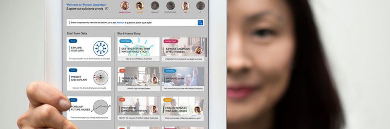 CRM-Systeme können durch KI-Services bei der Kundenanalyse profitieren, hier am Beispiel Watson Analytics.