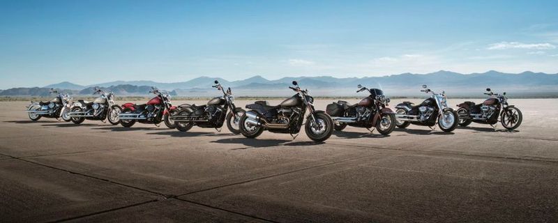 Die neuen Harley-Davidson Softails.