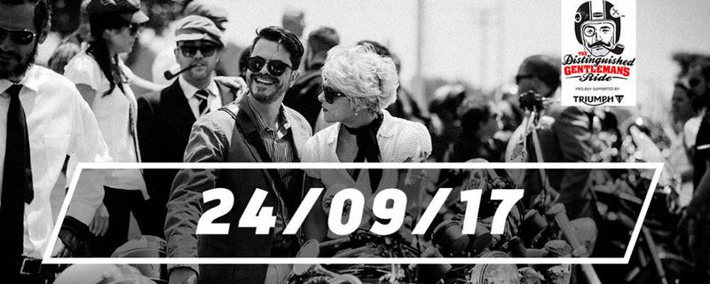 Motorradfahrerinnen und -fahrer setzen am 24. September 2017, beim sechsten „Distinguished Gentleman’s Ride“, ein Zeichen für Männergesundheit.
