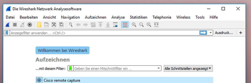 Die Opensource Monitoring- und Analyse-Lösung Wireshark steht kostenfrei zur Verfügung.