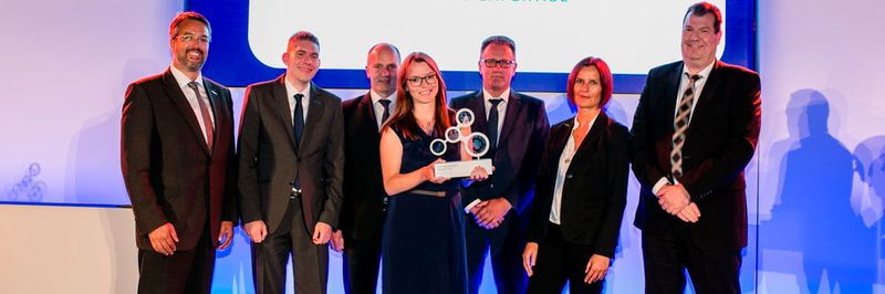 Die Gewinner der B. Braun Melsungen AG (v.l.n.r.): Michael Wurster, Benjamin Oswald, Reinhard Alt, Melanie Wille, Volker Zeinar, Vera Schormann und Holger Clobes.