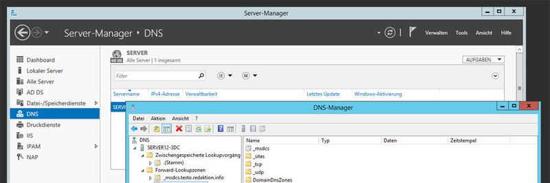 Auf den DNS-Manager des Windows-Servers sollten Admins ein Auge haben.