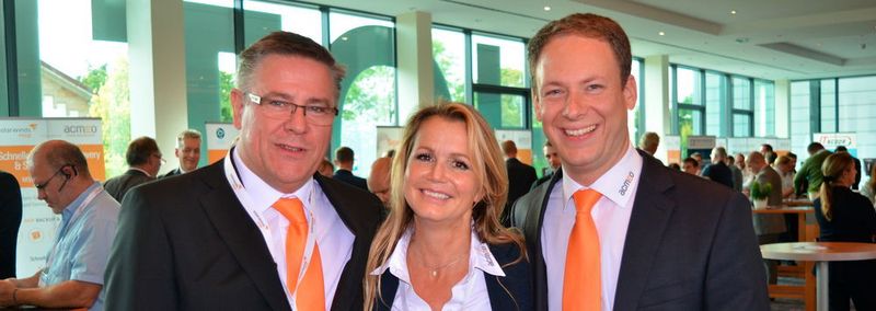Henning Meyer (r.), Isabelle von Künßberg und Udo Schillings bilden das Führungstrio von Acmeo.