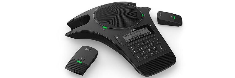 Mit Snom as a Service werden Kunden stets mit aktueller Hardware versorgt, z.B. mit der Konferenzlösung Snom C520.