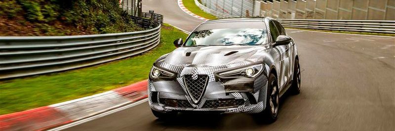 Alfa Romeo Stelvio auf der Nürburgring-Nordschleife: Das SUV hält den aktuellen Rundenrekord auf der Strecke.