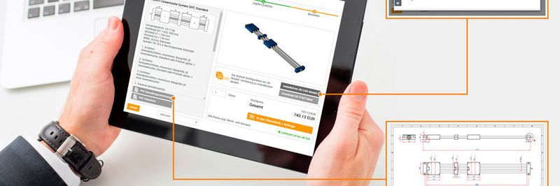 Mit dem neuen drylin SHT-Konfigurator konfigurieren Kunden online ihren individuellen Lineartisch in nur wenigen Schritten und erhalten unter anderem eine 3D-Ansicht, ein bemaßte technische PDF-Zeichnung sowie ein 3D-CAD-Modell.