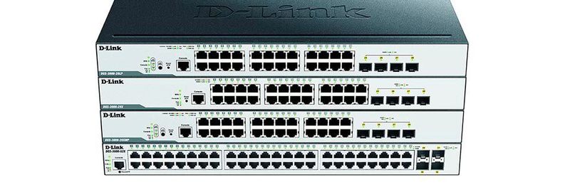 Die Serie DGS-3000 von D-Link umfasst Layer-2-Managed-Switches in verschiedenen Konfigurationen.
