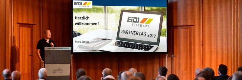 Die Partner wurden von Marc Zausig, Geschäftsführer GDI Software, begrüßt.