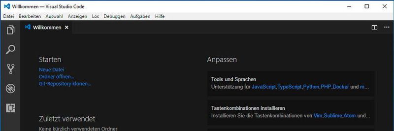 Der Quelltext-Editor Visual Studio Code steht für verschiedene Plattformen zur Verfügung.