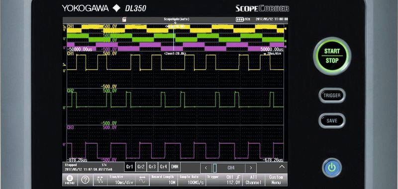 Kompakt und mobil: Der DL350 von Yokogawa vereint Oszilloskop und Rekorder. Das Besondere: optional ist ein Akku für das Gerät erhältlich.