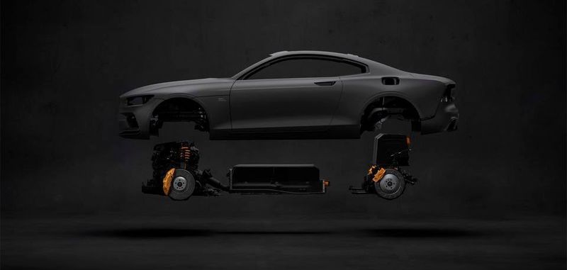 Die Karosserie des Polestar 1 besteht weitgehend aus Karbonfaser.