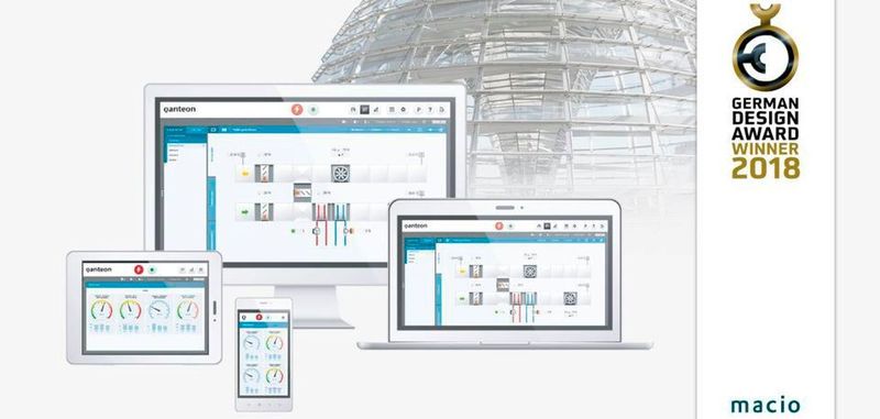 Die grafischen Bedienoberflächen "Gemini", "Qanteon" und "Rapida App", entworfen von der macio GmbH, wurden allesamt mit dem German Design Award 2018 ausgezeichnet.