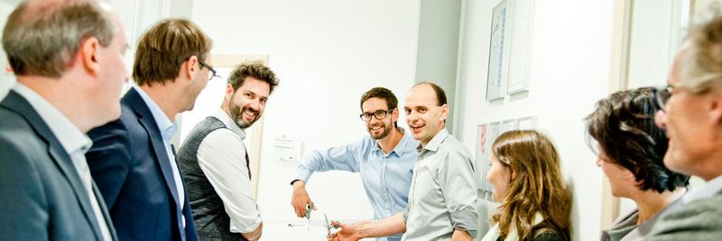 Eröffnung des FabCreationLab bei Microtronics – Stefan Pfeffer, Günther Fohrafellner, Hans Peter Buber