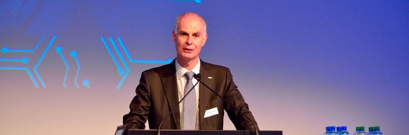 Mario El-Khoury, CEO des CSEM, an seiner Eröffnungsrede am CSEM Business Day 2017 im Verkehrshaus Luzern.