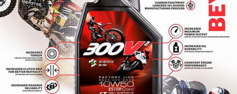 Vielseitig einsetzbar. Das 300V² 10W-50 soll im Offroad-Einsatz oder auf der Rennstrecke glänzen.