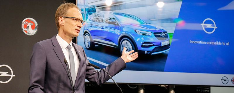 Opel-CEO Michael Lohscheller stellt das Restrukurierungsprogamm „Pace“ vor.
