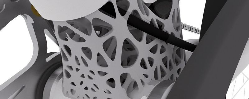 Ein Beispiel für bionischen Leichtbau: das Sattelrohr eines Technologieträger-Fahrrads des Alfred-Wegener-Instituts.