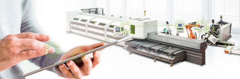 Smart Factory: Durch ihre Datenkommunikation verwirklichen Rohr- und Blechbearbeitungsmaschinen von BLM durchgängige Produktionsprozesse nach dem Prinzip Industrie 4.0.