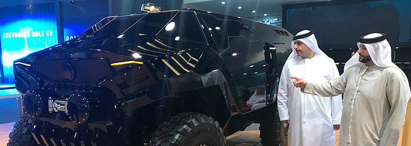 Wenn nicht hier, wo dann? Verrückte, teure und abgedrehte Autos gehören auf der Motor Show in Dubai längst zur Normalität.