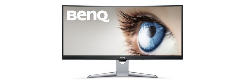 Das gekrümmte VA-Panel des des Benq EX3501R stellt die WQHD-Auflösung dar.