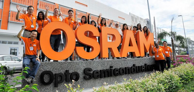 Neue Chipfabrik für LEDs: Im Osram-Werk Kulim werden blaue LED-Chips produziert, die mittels einer Konverterschicht weißes Licht erzeugen können.
