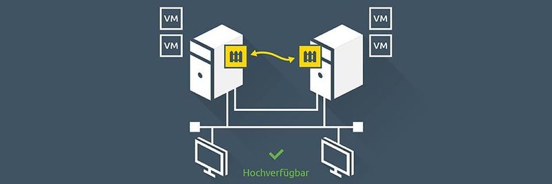 Collax V-Bien Office setzt sich aus zwei identischen Einheiten zusammen. Für jede Komponente gebe es ein redundantes Ebenbild.