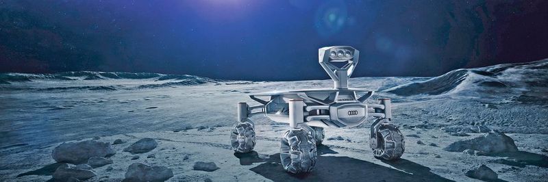 The Audi Lunar quattro moon rover developed by the PTScientists team