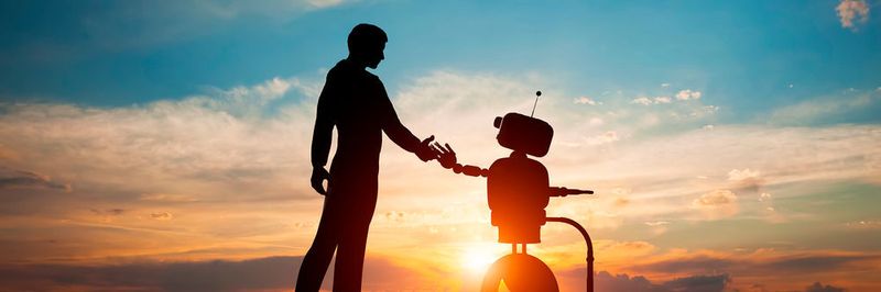 Der Mehrwert für Unternehmen soll in Zukunft in der Zusammenarbeit von Mensch und Maschine liegen.