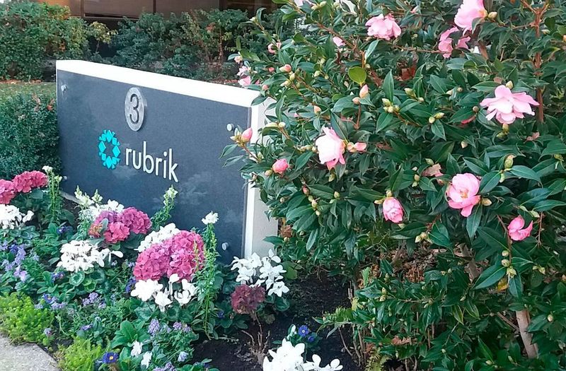 Eingang zum Headquarter von Rubrik in Palo Alto.