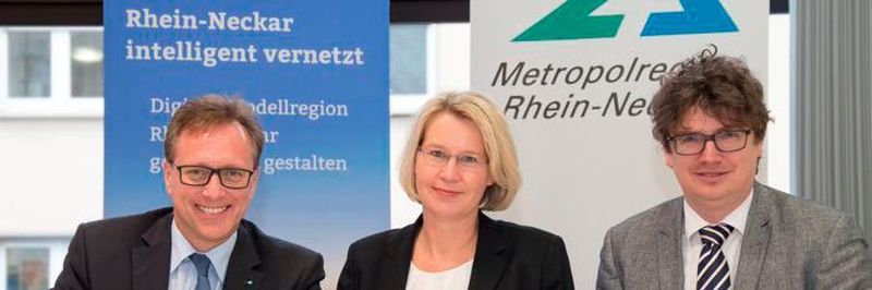 Ralph Schlusche, Verbandsdirektor Verband Region Rhein-Neckar, Dr. Christine Brockmann, Geschäftsführerin der Metropolregion Rhein Neckar GmbH, und Jakob Richter, Leiter der Geschäftsstelle der Metropolregion Hamburg (v.l.)