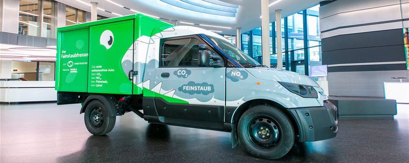 Wirklich sauber: Der Streetscooter mit Feinstaubfilter soll emissionsfrei unterwegs sein.