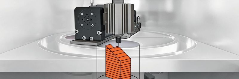 The hybrid press Creator hybrid from OR Laser uses the SLM process for printing and then moves on to milling. The milling head can even machine internal contours, undercuts and cooling channels.