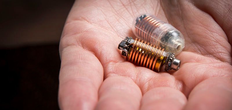 Nahaufnahme der von Forschern der RMIT-Universität Melbourne entwickelten Kapsel für die Aufnahme von Gasen.