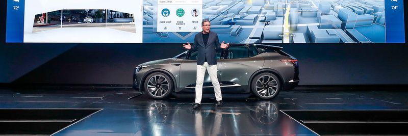 Der chinesische Hersteller präsentierte auf der CES 2018 seinen intelligenten Elektro-SUV, der 2019 auf den Markt kommen soll.