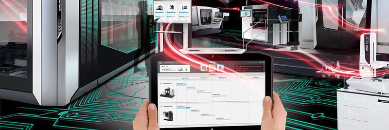 „Open Connectivity“ von DMG Mori: Damit lassen sich auch Fremdfabrikate, Maschinen komplementärer Technologiebereiche und manuelle Arbeitsplätze in einen Verbund integrieren.