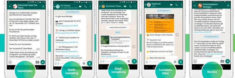 WhatsApp in Kommunen in diversen Einsatzbereichen