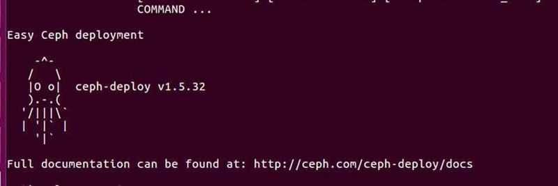 Ceph wird mit dem Tool "ceph-deploy" bereitgestellt.