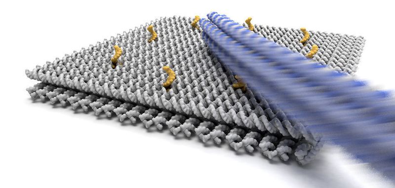 Nano-Turbo: Elektrische Felder steuern den rotierenden Nano-Kran – 100.000-mal schneller als bisherige Methoden.