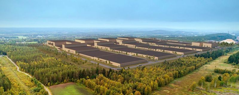 Skizze der geplanten Batteriezell-Fabrik in Nordschweden.