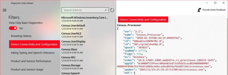 Mit dem Windows Diagnostic Data Viewer bekommen Windows-10-Anwender ein Tool, mit dem sie kontrollieren können, welche Diagnosedaten das Betriebssystem an Microsoft überträgt.