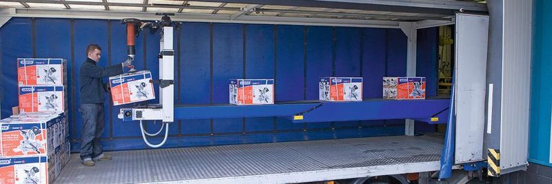 Mit „ParceLift“ wird das Handling von Paketen im Lkw oder Con- tainer am Paket- oder Verteilzentrum beinahe zum Kinderspiel.