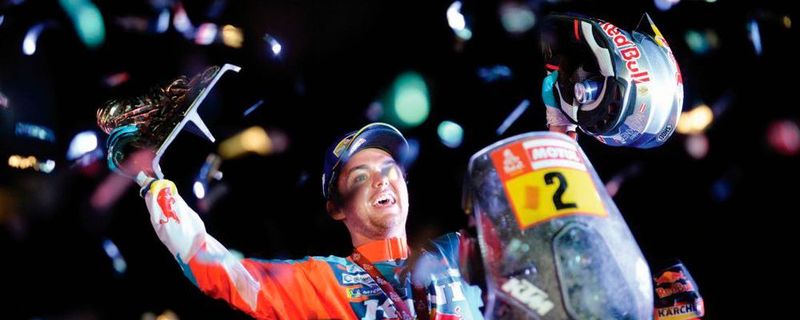 Matthias Walkner sicherte mit seiner KTM 450 Rally dem österreichischen Hersteller bereits den 17. Sieg in Folge.