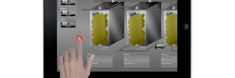 Ziel des Prozessleitsystems XAMControl ist eine einheitliche und vernetzte Produktionsumgebung. Gleichzeitig wird aber Wert daraufgelegt, dass alle Anlagen im Notfall auch eigenständig arbeiten können. Die Bedienung erfolgt dann via Touchpanel am Gerät.