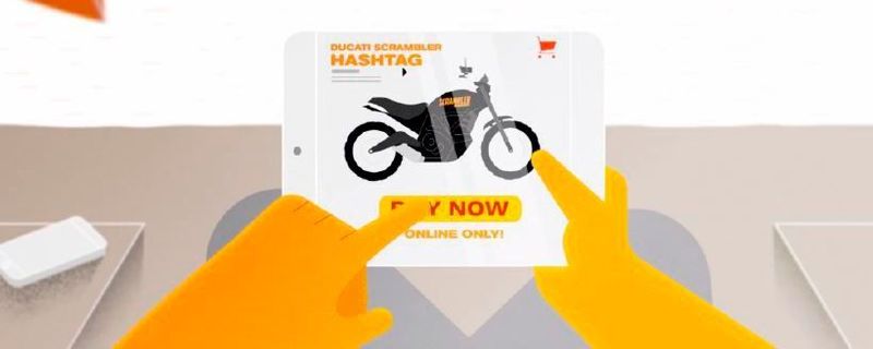 Ducati testet das Internet als Verkaufskanal: Buy now, online only. Im Angebot: die Scrambler #Hashtag.