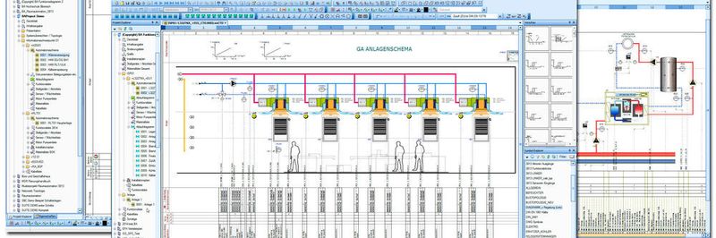 Mit WSCAD Building Automation lässt sich die Gebäudeautomatisierungen von der Anlagenautomation VDI 3814 bis zur Raumautomation VDI3813 durchgängig planen.