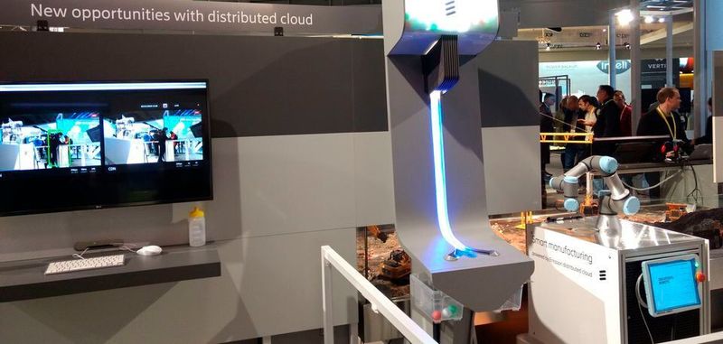 "Ballspiele": Industrie-4.0-Demo auf dem Mobile World Congress 2018 in Barcelona