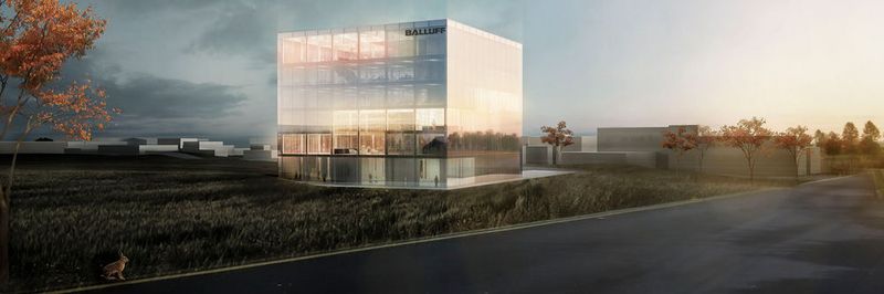 Der Neubau soll die Dynamik und Zukunftsorientierung des Unternehmens repräsentieren. Die versetzten Ebenen verzahnen das Gebäude mit der Umgebung und bieten neue Aussichten auf die umgebende Landschaft und das Firmengelände.