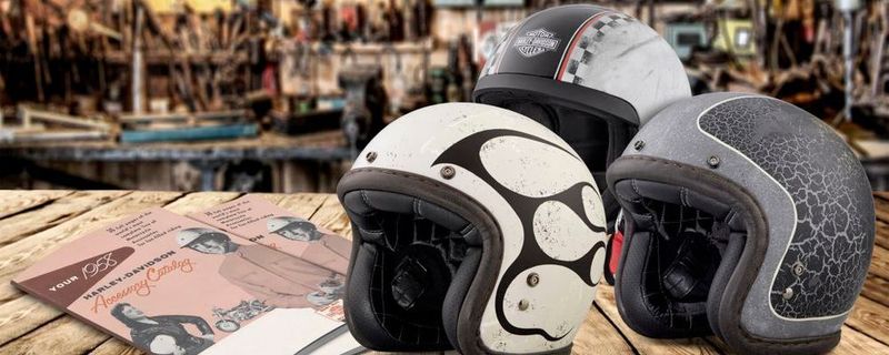 Die neuen Helme von Harley-Davidson haben einen schicken Vintage-Look.